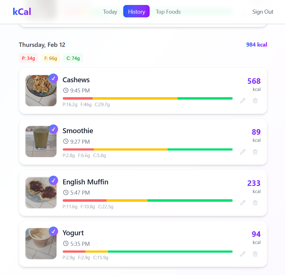 Demo the kCal app