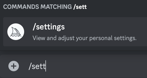 settings menu